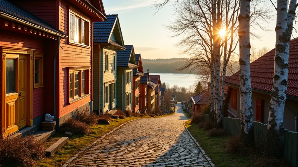 colorful wooden houses and historic neighborhoods