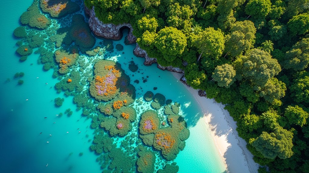 coral cays rainforest snorkel