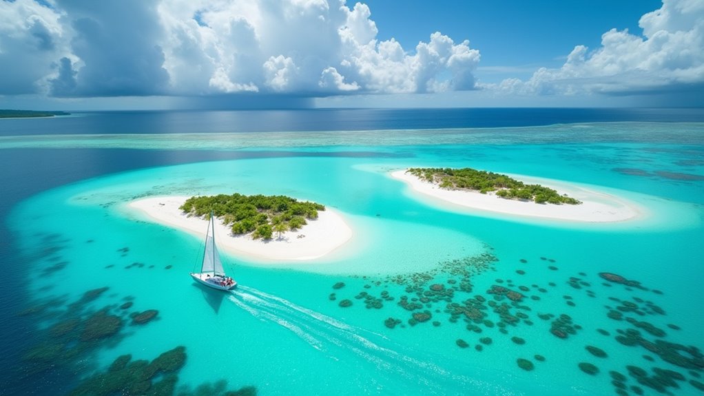 coral reefs sailing snorkeling
