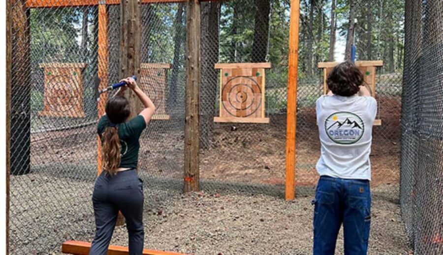Crater Lake Axe Throwing Experience