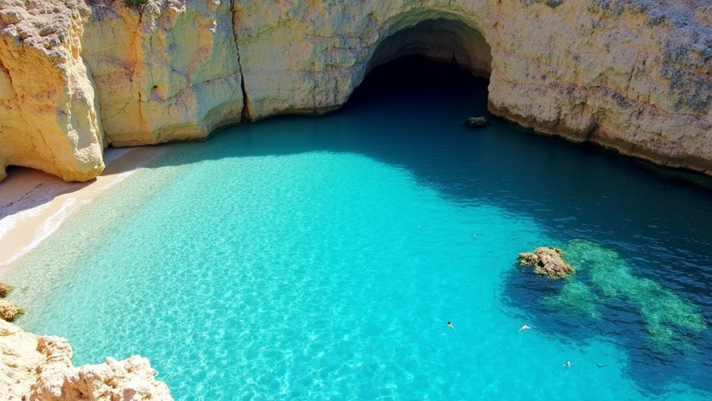 crystal clear turquoise swimming spots