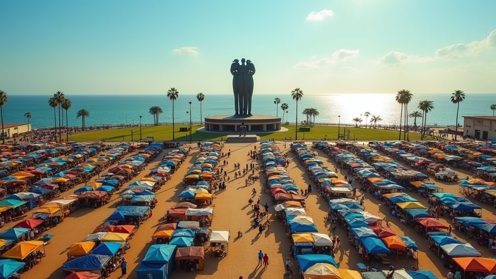 dakar markets and monument