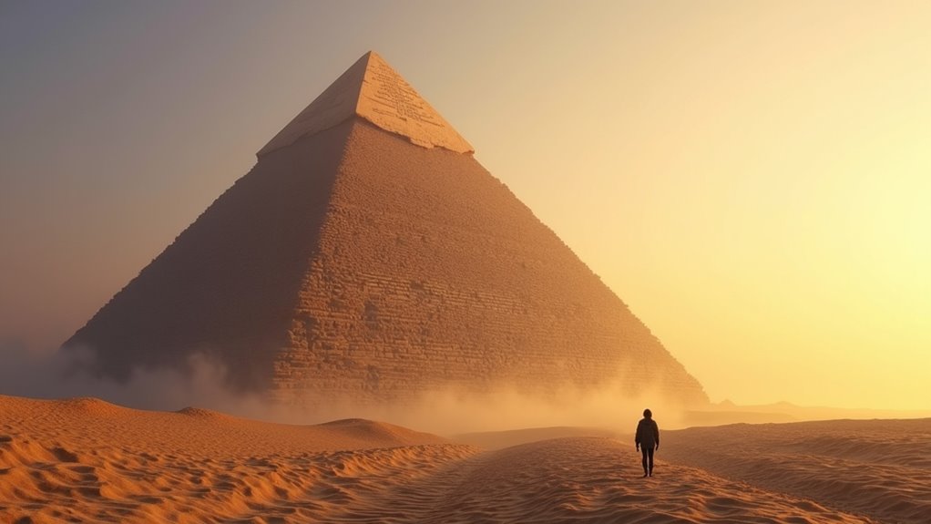 dawn at khufu pyramid