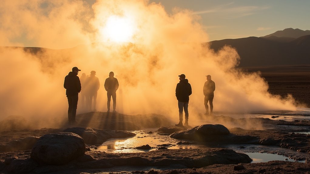 dawn geysers at elevation