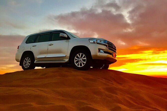 Desert Safari Dubai with Camel Riding & BBQ Dinner - Transportation, Group Size, and Timing