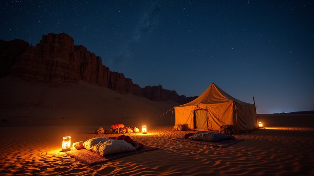 desert camping under stars