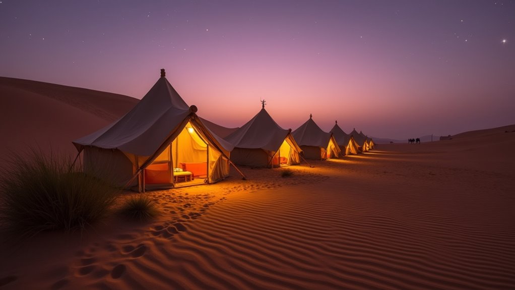 desert camping with amenities