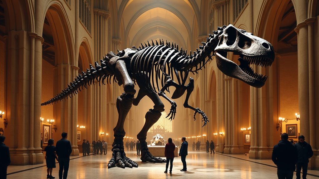 dinosaur fossils and exhibits