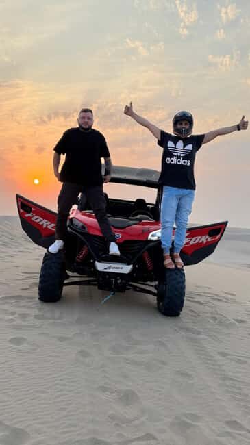 Doha: inland sea Tour With Dune Bashing &Sandboarding fun - Stop at Sealine Beach: Relax and Capture