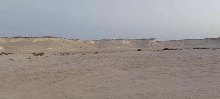 Doha; Richard Serra Installation, Mushroom rock and Zekreet - Zekreet Fort and Limestone Formations