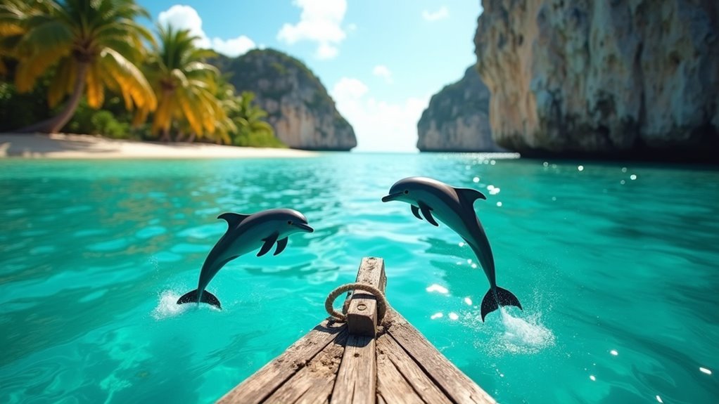 dolphin encounters on island