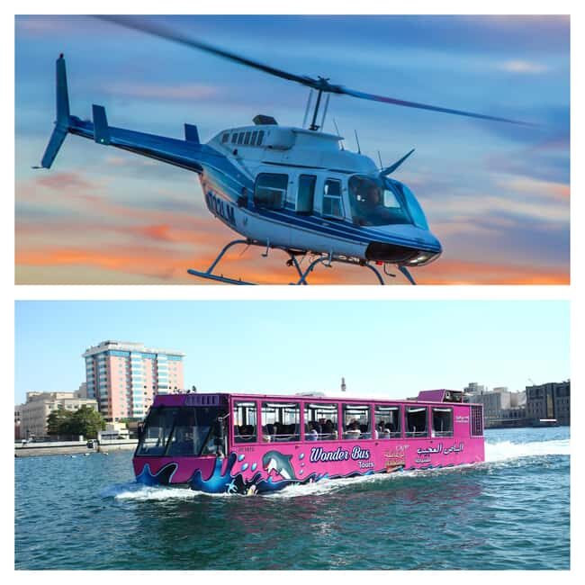 Dubai: Helicopter Tour & Wonder Bus Amphibious Adventure - An Overview of the Experience