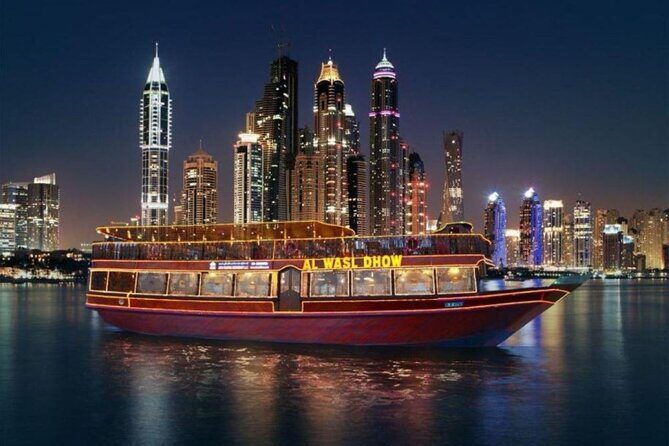 Dubai Marina Dhow Cruise Dinner with Live Entertainment AL WASL - The Route & Key Landmarks