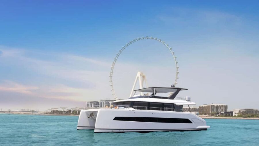 Dubai luxury yacht tour with live BBQ option on deck