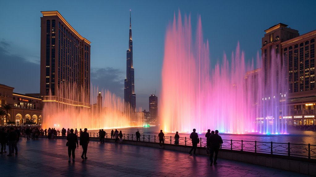 dubai mall s spectacular fountain shows
