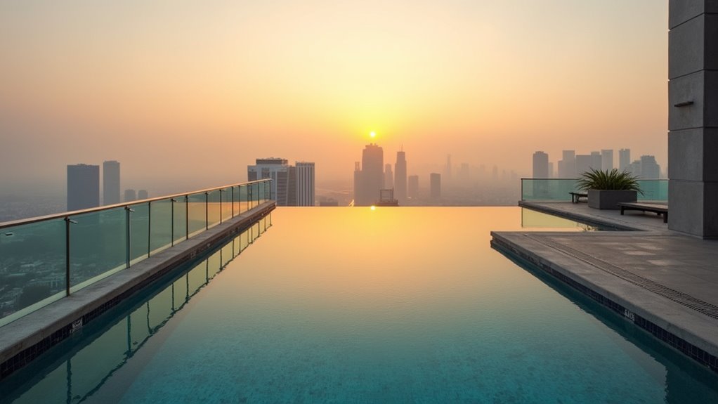 early morning skyline views
