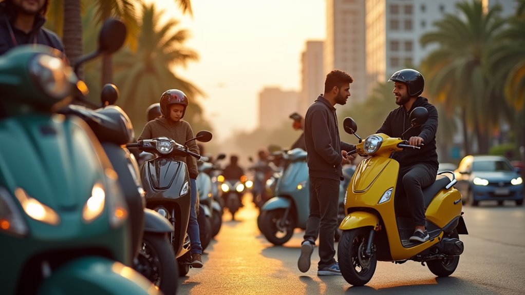 electric two wheeler test rides