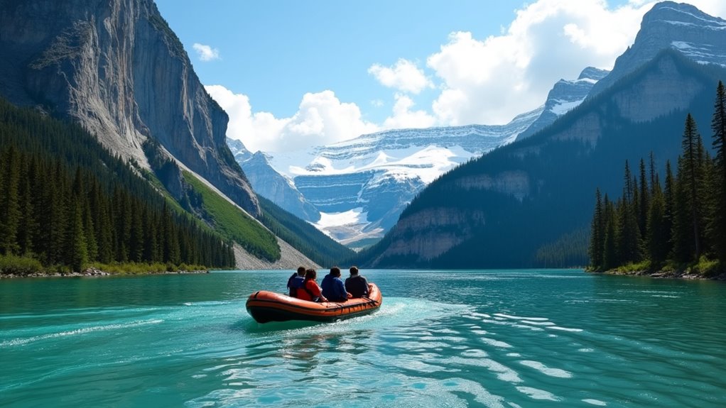 floating banff river