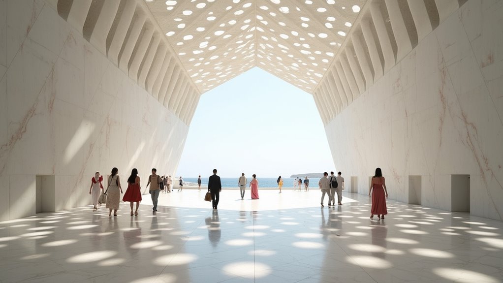 floating dome showcases global art