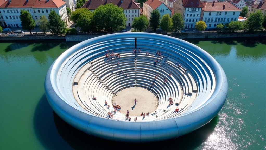 floating island with panoramic views