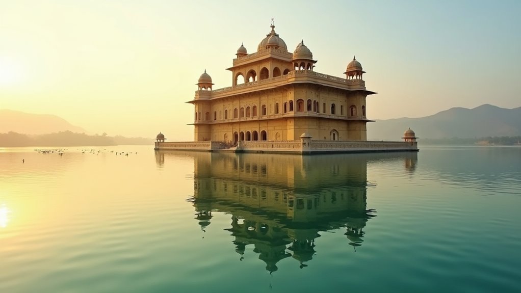 floating pink palace views