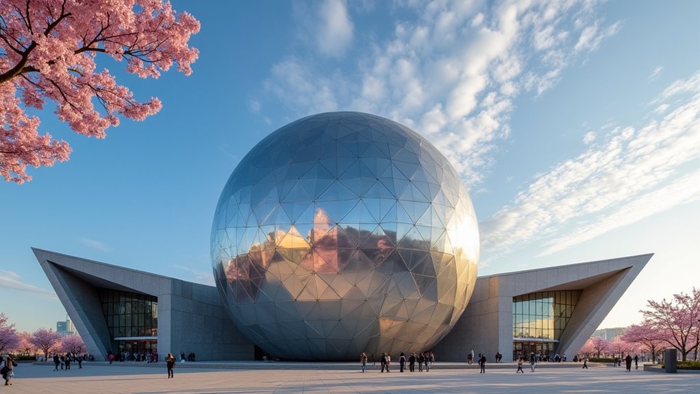 giant planetarium and interactive exhibits