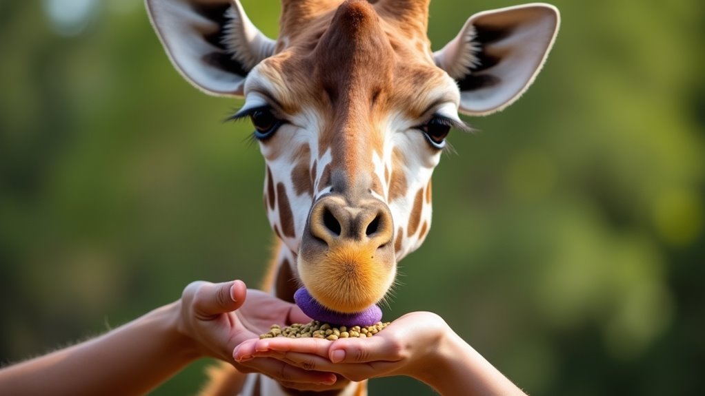 giraffe feeding and conservation