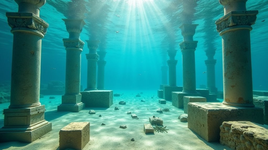 glass bottom boat underwater relics