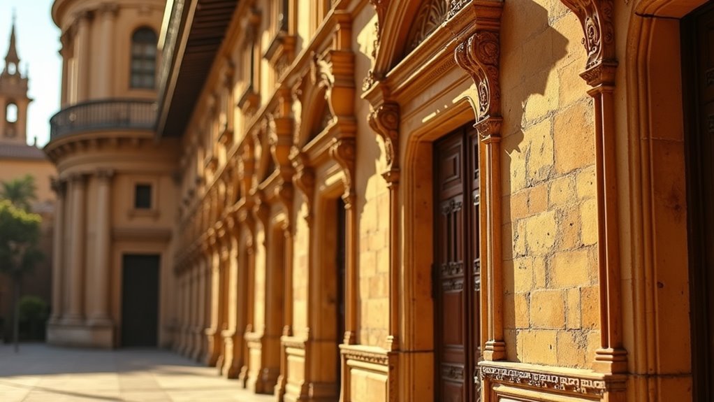 golden sandstone cityscape views