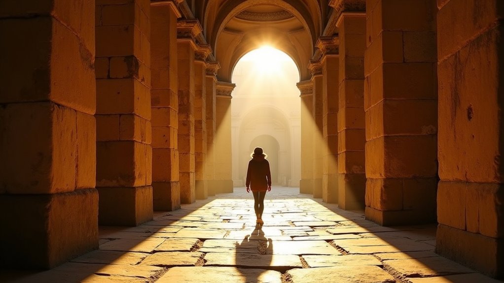 golden sunset castle glow