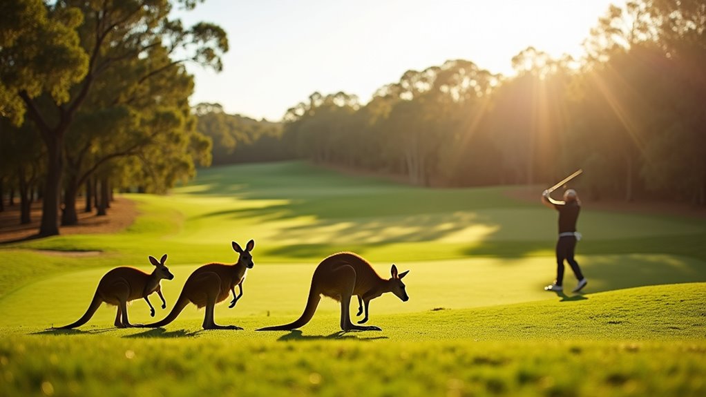 golf with kangaroos