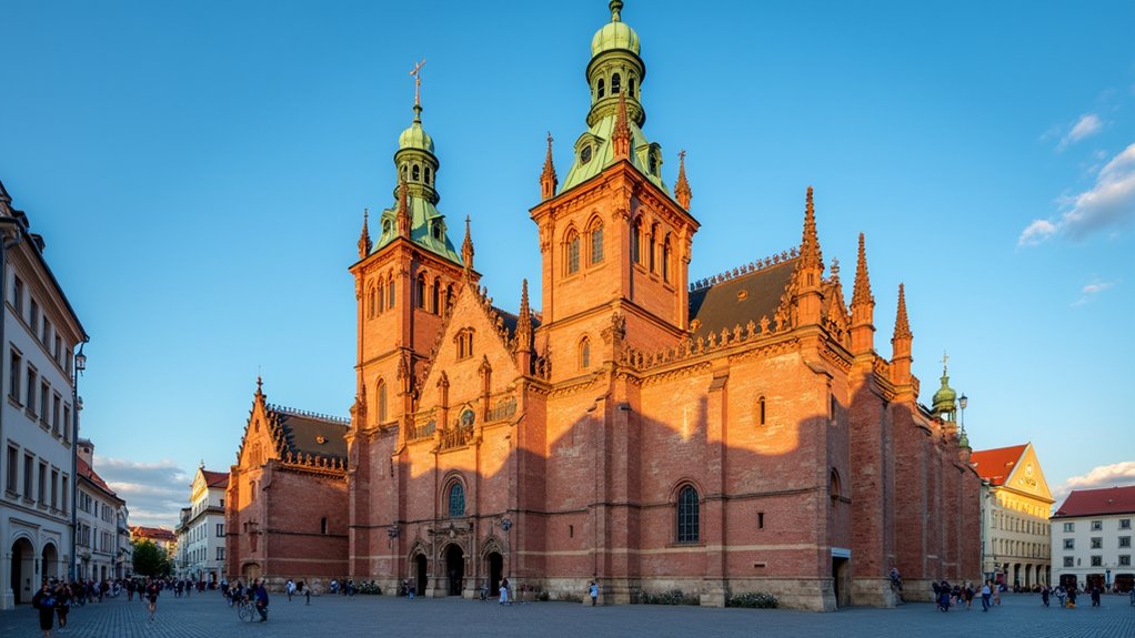 gothic cathedral with domes