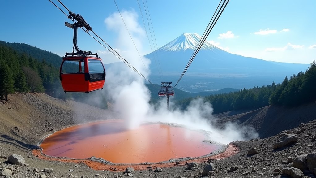 hakone ropeway volcanic views