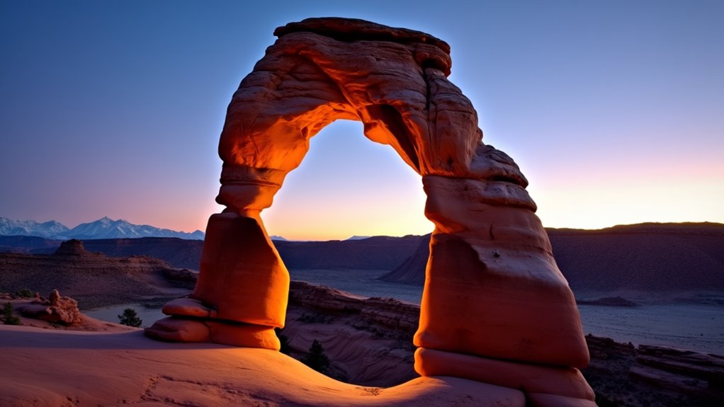 hike to iconic delicate arch