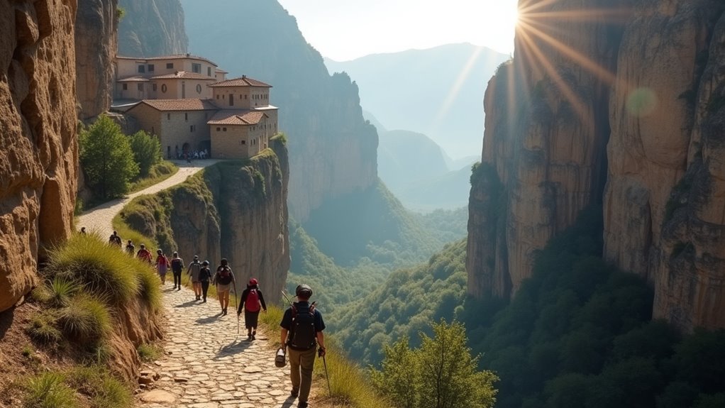hiking meteora monastery trails