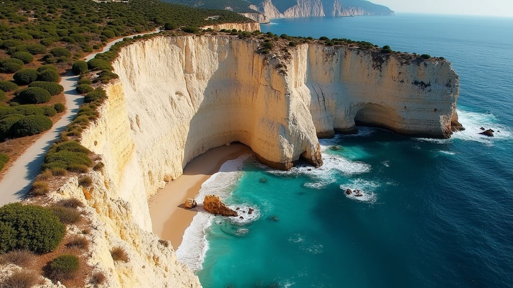 hiking white cliffs peyia
