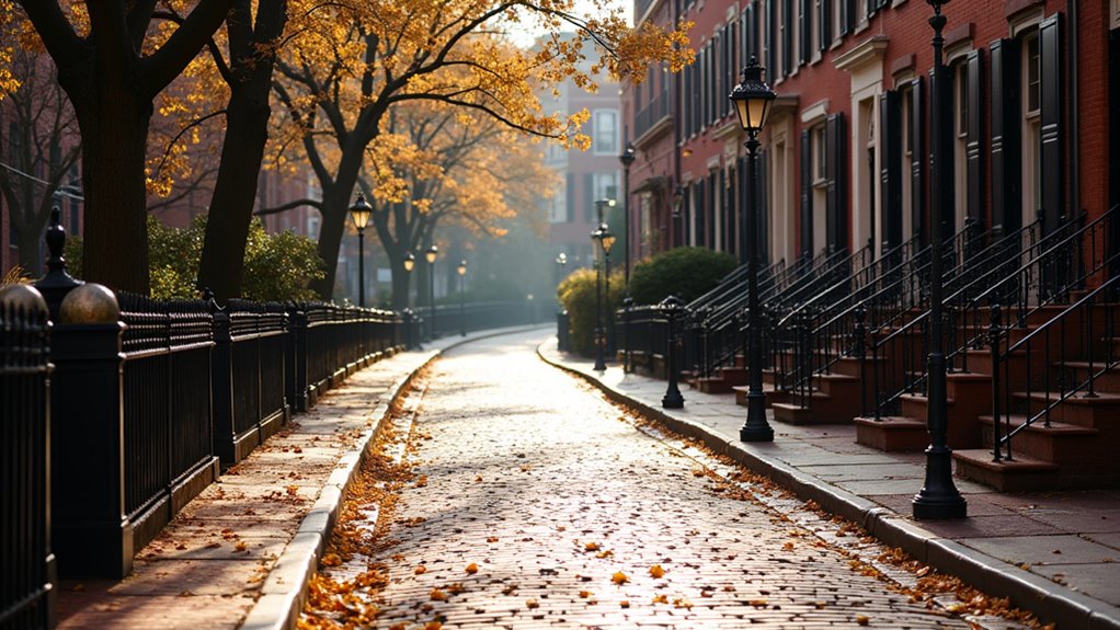 historic cobblestone street scenes