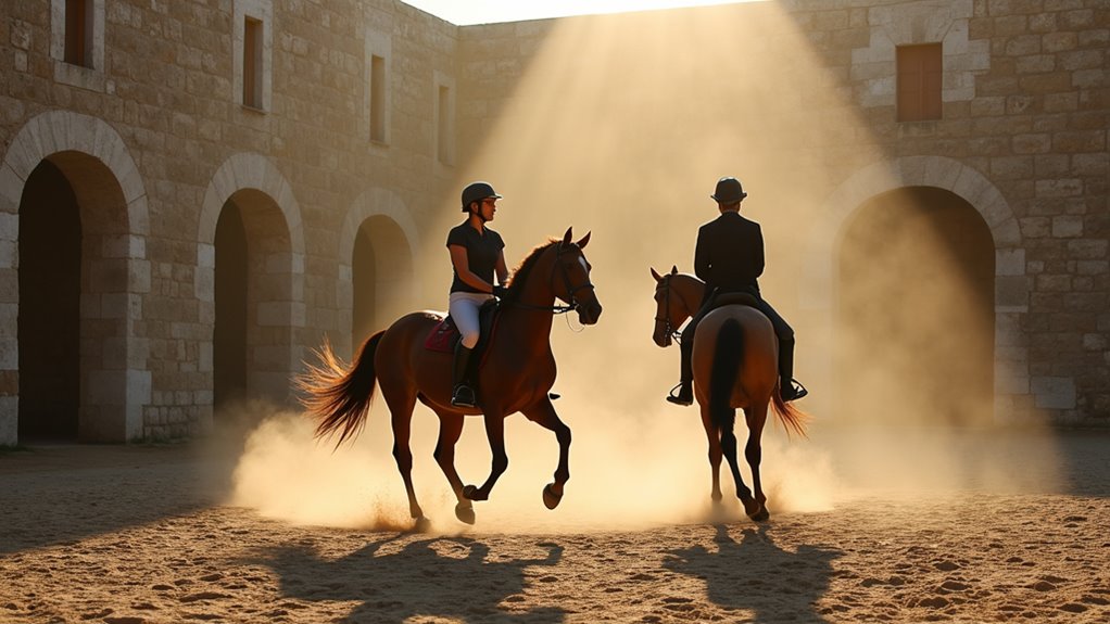 historic fortress horse training
