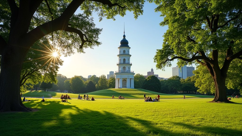 historic pagoda overlooking baltimore