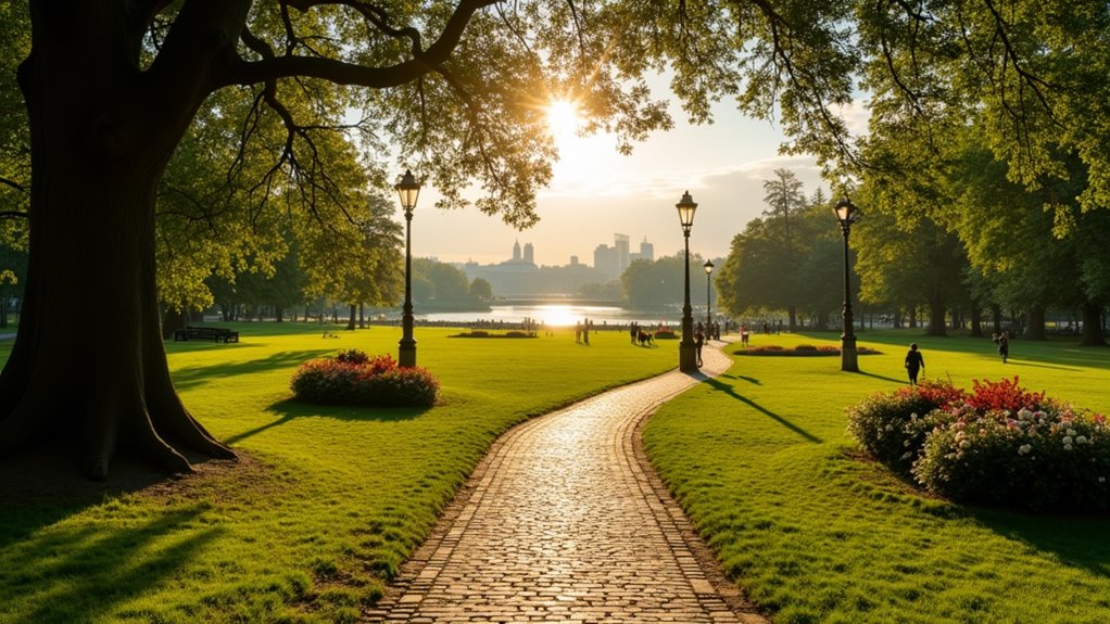 historic park with monuments