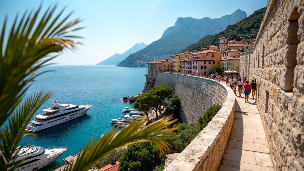 historic ramparts with mediterranean views