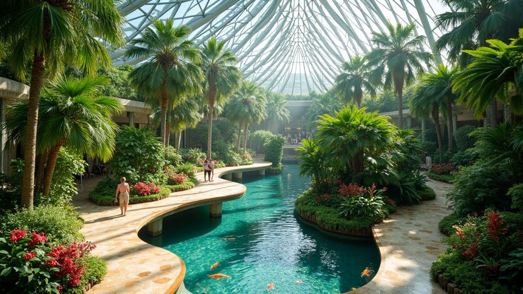 indoor tropical garden maze