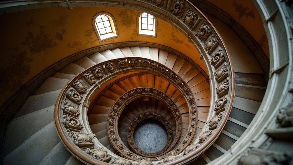 intertwined gothic spiral staircase