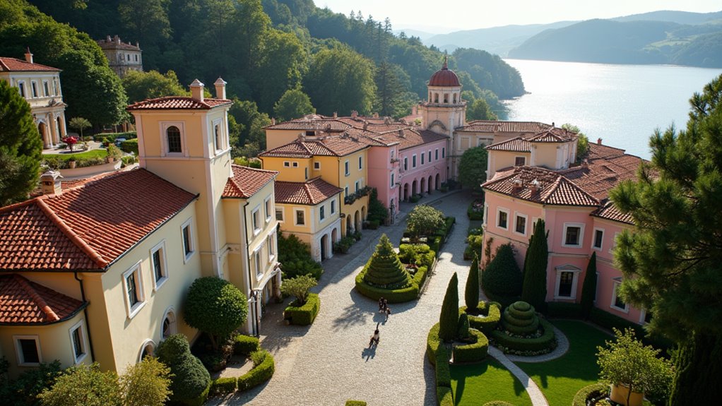 italian style whimsical village