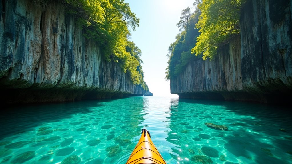 kayak hidden lagoon tunnels