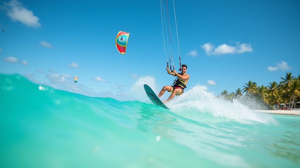 kiteboarding clear waters beginner friendly