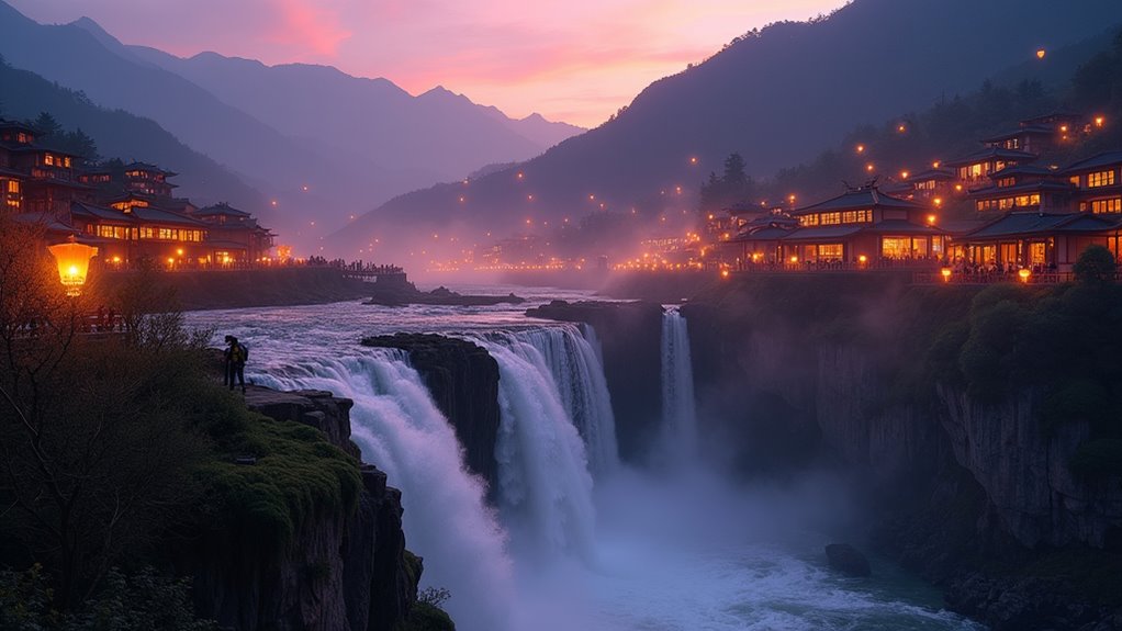 lanterns waterfalls traditions