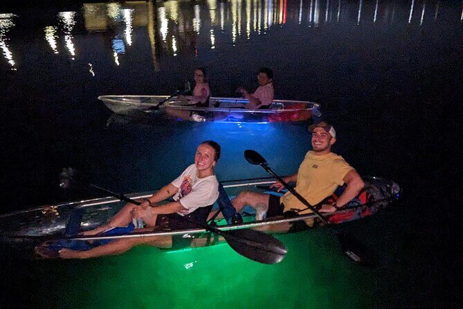 LED Glow in the Dark Clear Kayak or Clear Paddleboard in Paradise - The Value of the Experience