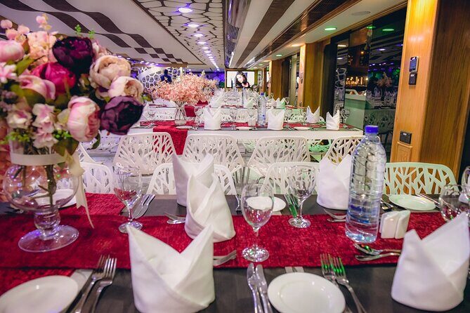 Lotus Mega Yatch Dinner Cruise Dubai With Transfers Optional - The Experience Onboard: Comfort Meets Spectacle