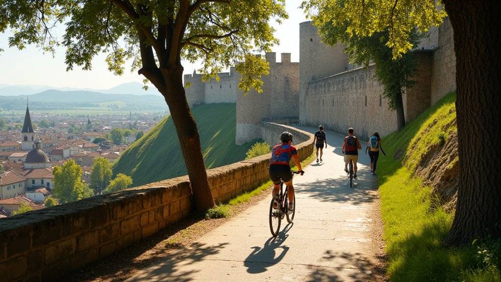 lucca walls offer scenic cycling